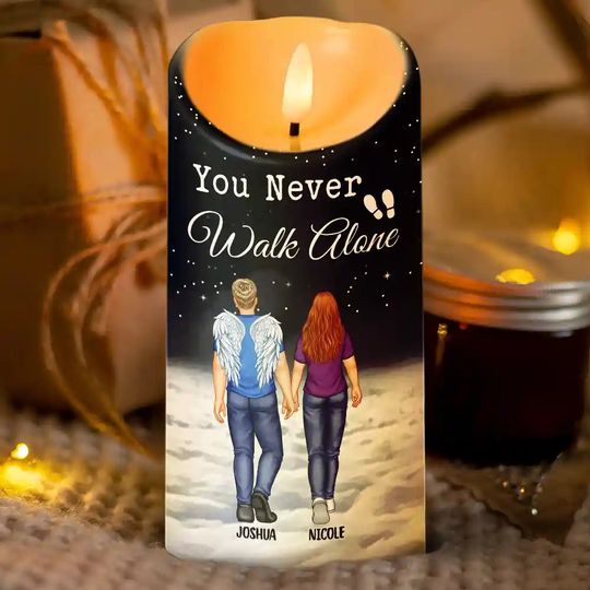 Discover          You Never Walk Alone - Personalized Flameless LED Candle       