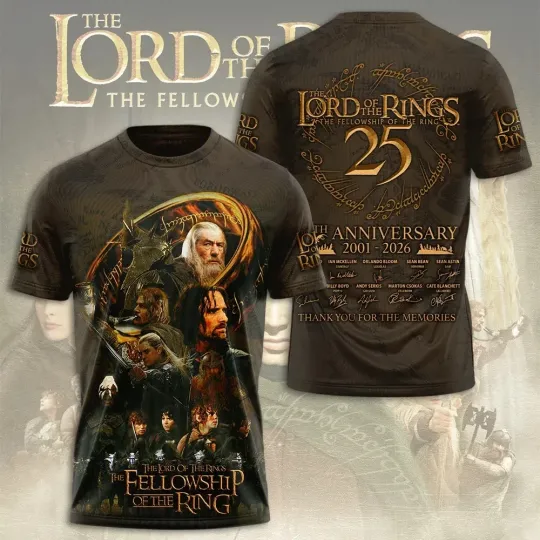 Discover The Lord of the Ring 25th Anniversary 3D T-Shirt
