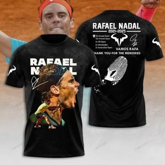 Rafael Nadal 3D T-Shirt Unisex Fan Gift