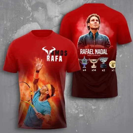 Discover Rafael Nadal Tennis Legend 3D T-Shirt Unisex Fan Gift