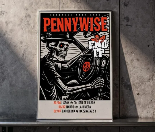 Pennywise EU Tour 2026 Vertical Poster