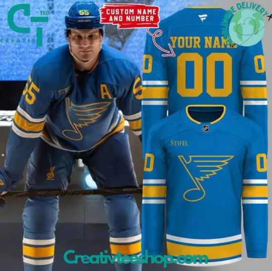 Discover St Louis1 Blue Remixed Remastered Reborn 2025 Hockey Jersey Custom
