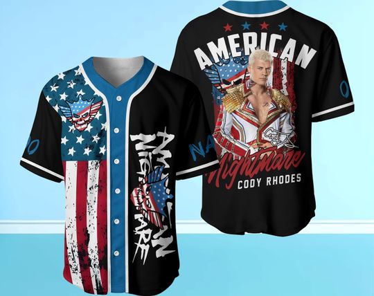 Discover American Nightmare Cody Rhodes Baseball Jersey, Lover Cody Rhodes Baseball Jersey, American Nightmare Baseball Jersey.