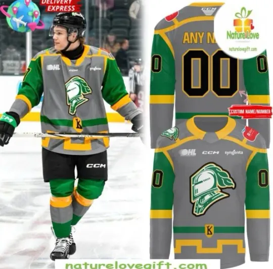 Discover 2025 London Knight Midwest Division Champions Personalized Hockey Jersey