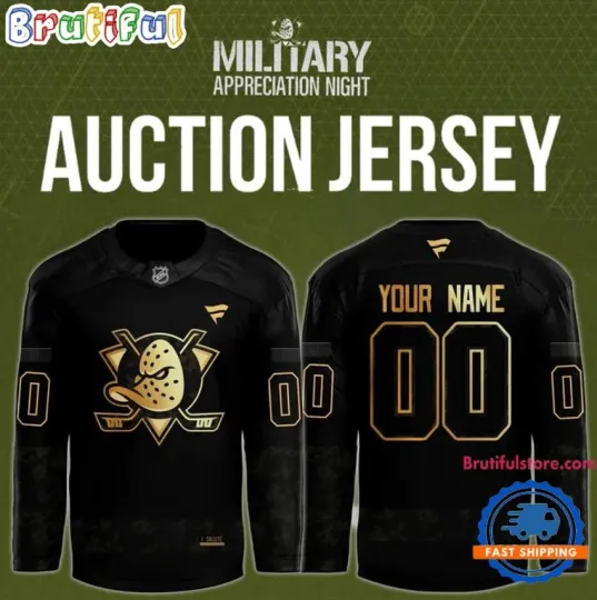 Discover Anaheim Duck Military Night 2025 Hockey Jersey Custom Name And Number