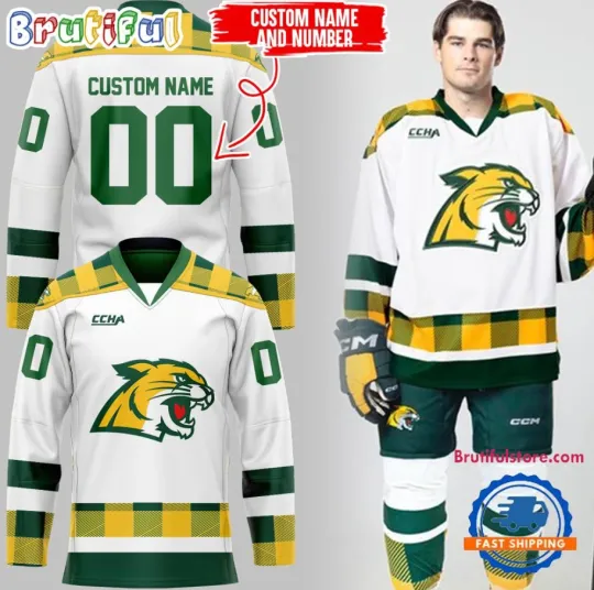 Discover Northern Michigan Wildcat 2025 New Hockey Jersey Custom Name And Number