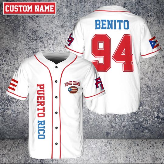 Discover Custom Puerto Rico Football Jersey: Benito Bowl Baseball Jersey, 94