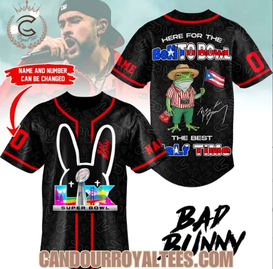 Discover Custom Bad Bunny Here For The Benito Bowl The Best Half Time Jersey