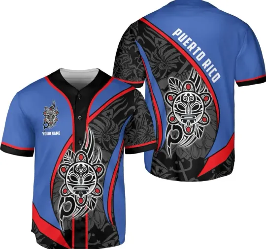 Discover Personalized Puerto Rico Baseball Shirt