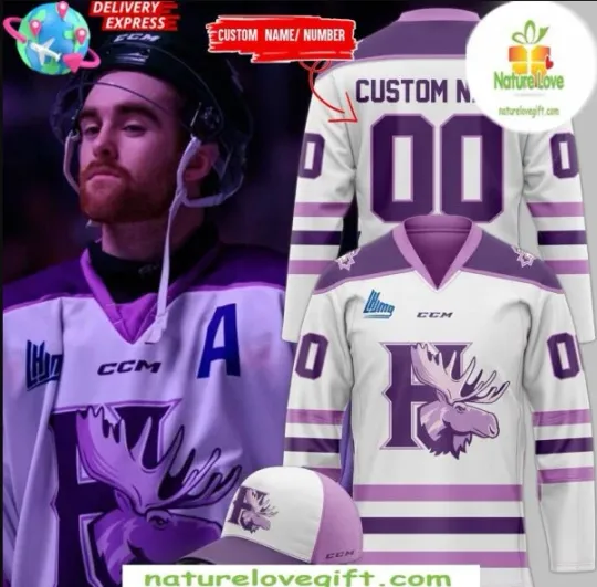 Discover 2025 Halifax Moosehead Hockey Jersey Custom Name And Number