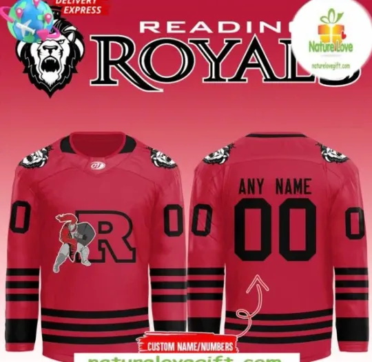 Discover 2025 Reading Royal Red Knight Hockey Jersey Custom Name And Number