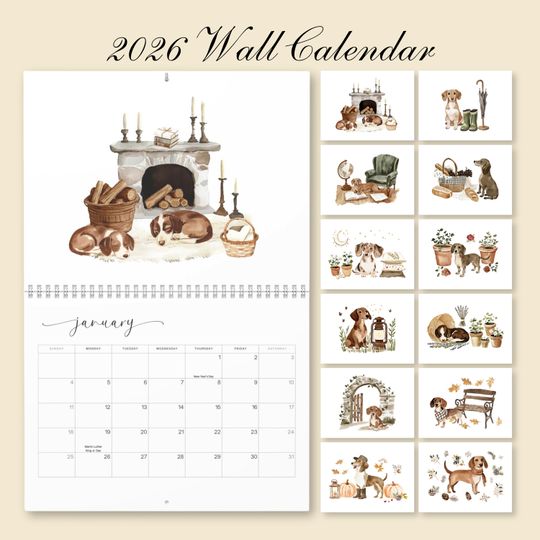 Discover 2026 Dachshund Wall Calendar: Cozy Wiener Dog Gift