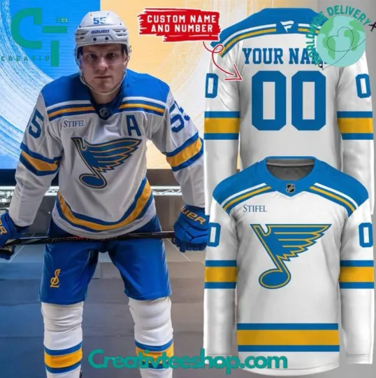 St. Louis Blue Remixed Remastered Reborn 2025 Custom Name-Number Hockey Jersey