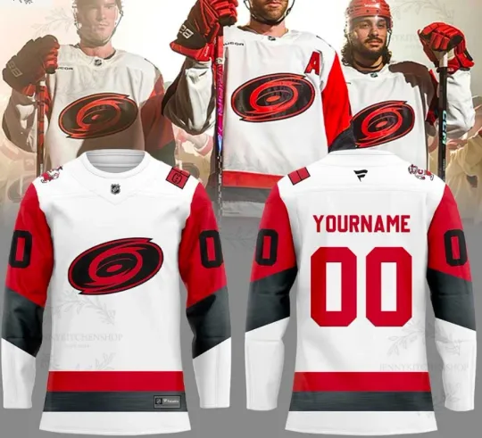 Discover Carolina Hurricane Unveil New Road White Customized Hockey Jersey