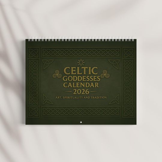 Discover 2026 Celtic Goddesses Calendar, 2026 Yearly Wall Calendar, Celtic Mythology Calendar 2026