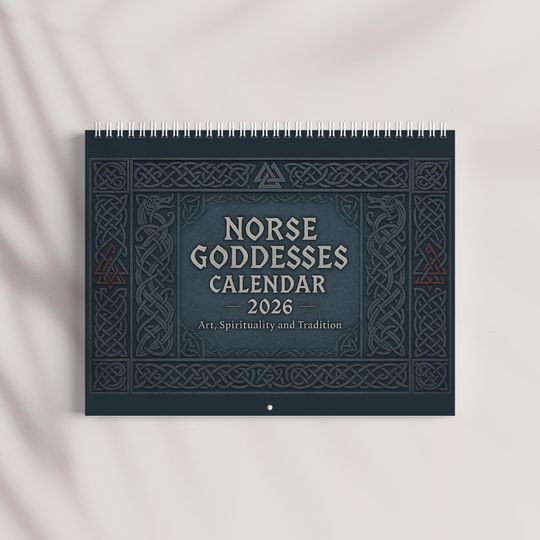 Discover 2026 Norse Goddesses Calendar, 2026 Yearly Wall Calendar, Norse Mythology Calendar 2026, Viking Calendar