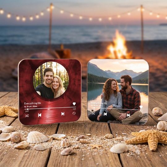 Custom Music Fridge Magnet, Personalized Photo  Song Magnet That Plays Music, Anniversary & Valentines Day Gift for Her