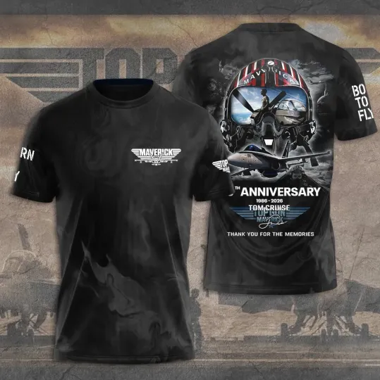 Discover Top Gun 40th Anniversary 2026 AOP 3D T-Shirt