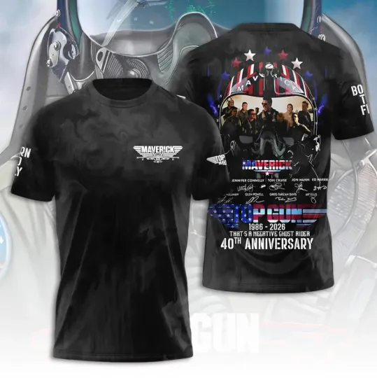 Discover Top Gun 40th Anniversary 2026 AOP 3D T-Shirt