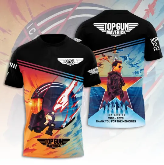 Discover Top Gun 40th Anniversary 2026 AOP 3D T-Shirt