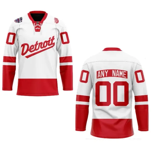 Discover 2025 Detroit Red Wing Stadium Series Lace Customizable Hockey Jersey