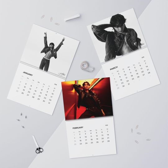 Jungkook 2026 Wall Calendar | BTS-Inspired Kpop Gift