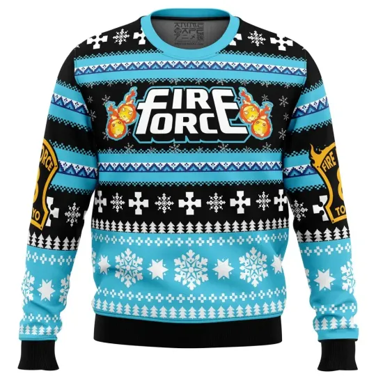Discover Christmas Flame Firre Force Ugly Christmas Sweater