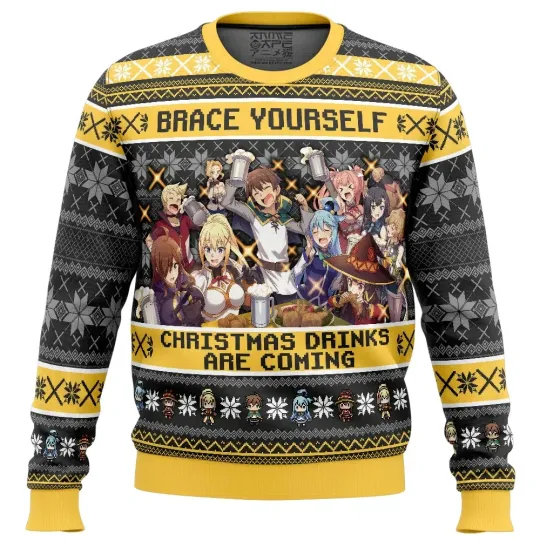 Discover Brace Yourself Konosuba Ugly Christmas Sweater