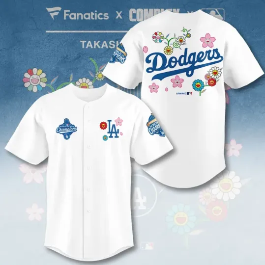 Discover Takashi Murakami1 X Los Angeles Dodger 2025 Baseball Jersey
