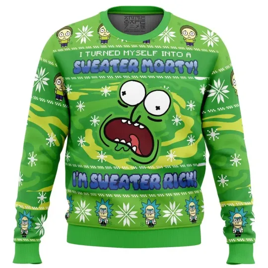 Sweater Rick Rick and Rickandmorty Ugly Christmas Sweater