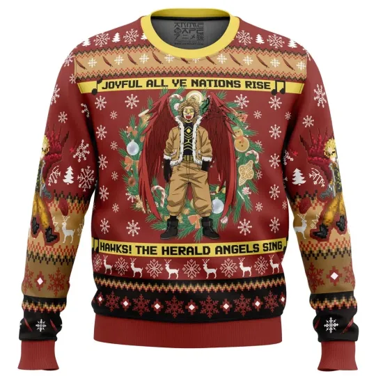 Discover Hawks Singing Christmas Song Hero Anime Ugly Christmas Sweater