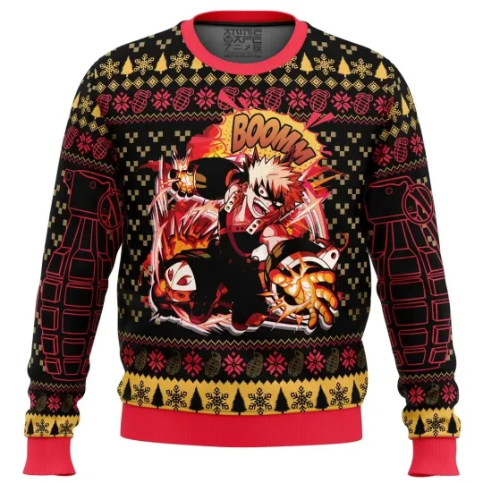 Discover Katsuki Bakugo Hero Anime Ugly Christmas Sweater