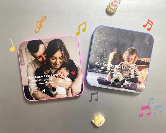 Discover Custom Music Fridge Magnets Personalized Song Magnets ,Personalized Audio Refrigerator Magnet,Play Song Music Box ,Gift for Couple