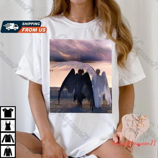 Good Omens Heavenly Laughs T-Shirt, Aziraphale Movie T-Shirt, Angelic Humor Clothing