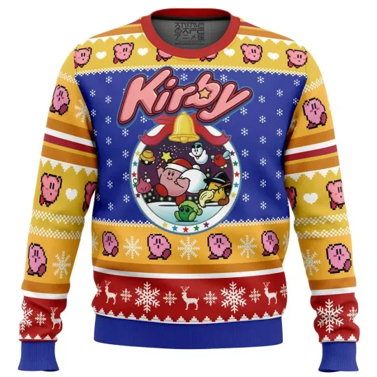 Pink Puff Christmas Kirby Ugly Christmas Sweater