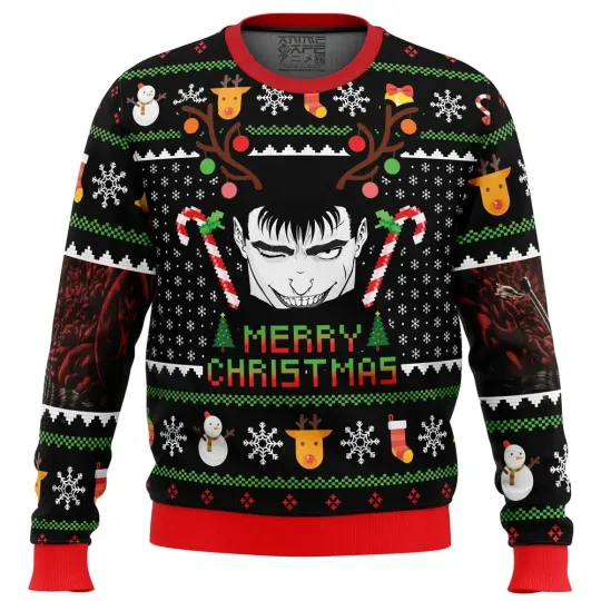 Discover Guts Santa Claus Berserkk Ugly Christmas Sweater