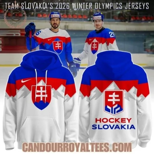 Slovakiaa Hockey 2026 Winter Olympics Hoodie White