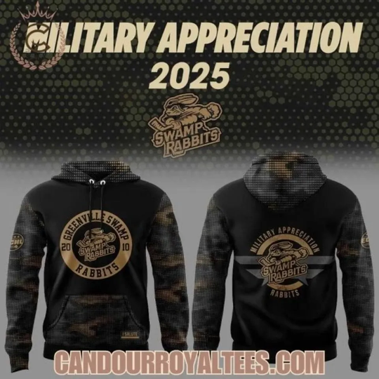 Greenville1 Swamp Rabbit x Military Appreciation 2025 Hoodie