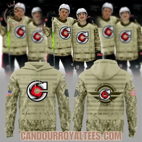 Discover Cincinnati Cyclone Military Appreciation 2025 Hoodie All Sizes