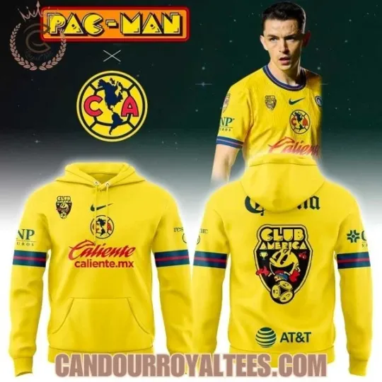 Discover PAC-MAN x Club 1America Hoodie Unisex All Sizes