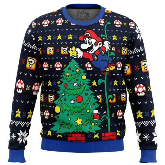 Discover It’s a Tree Mario Bros Ugly Christmas Sweater