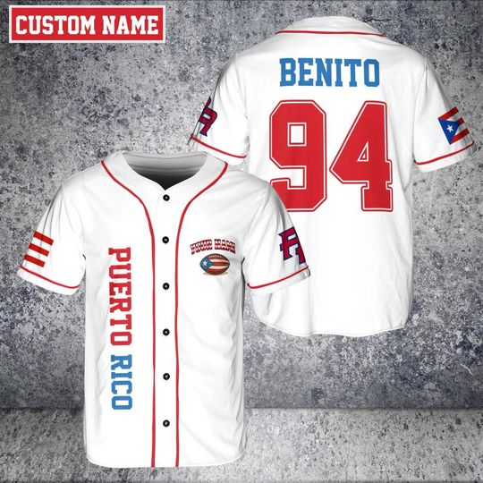 Discover Custom Puerto Rico Baseball Jersey, Boricua Benito Bowl Team Shirt, Personalized Puerto Rican Jersey, Benito 94 Baseball Uniform, Boricua