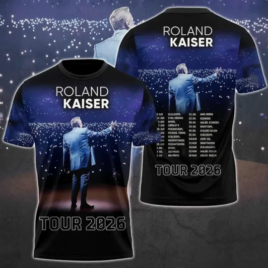 Discover Roland Kaiser Tour 2026 3D Tshirt Gift For Fan