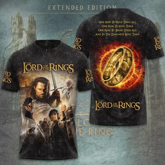 Discover The Lord of the Ring 25th Anniversary AOP 3D T-Shirt