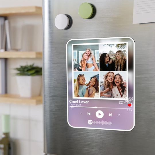 Discover Personalized Besties Photo Magnet, Custom Song Friendship Keepsake, BFF Gift