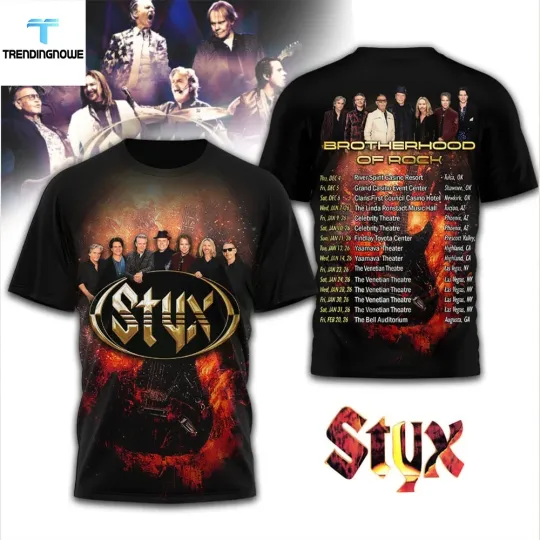 Styxs Brotherhood Of Rock Tour Shirt Classic 3D T Shirt