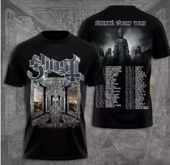 Discover new, Ghost  World Tour 2025 The Schedule 3D T-Shirt