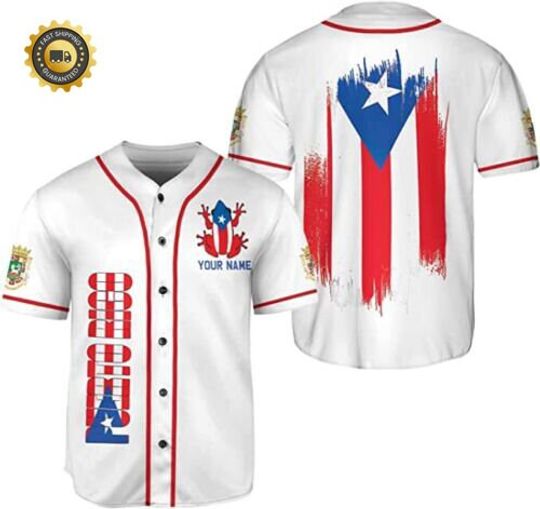 Discover Puerto Rico Baseball Jersey: Custom Flag Shirt