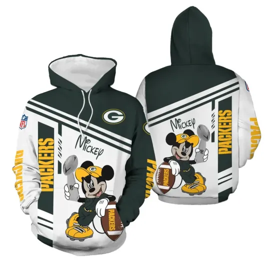 Green Bay Packers 3D Hoodie Football Team Apparel