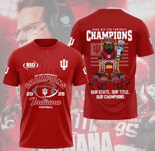 Discover Indiana Hoosier1 Football 2025 3D T-Shirt